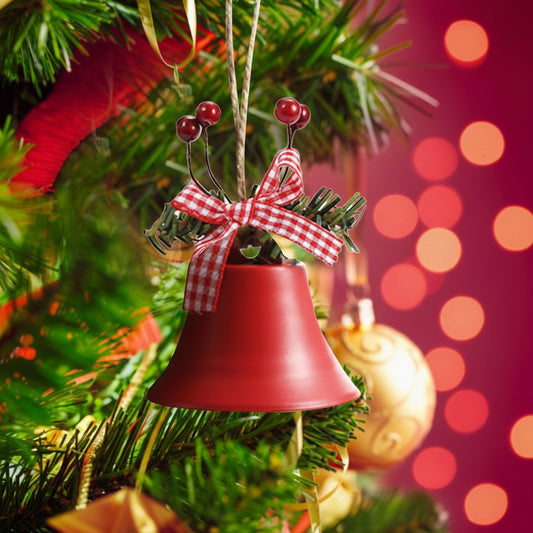 Classic Christmas Bell Metal Bell Ornament Tree Hanging Pendant for Home