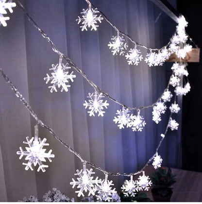 Snowflake LED Light Merry Christmas Tree Decoration for Home Garland Wreath Ornament Table Decor 2020 Navidad Xmas Gift New Year