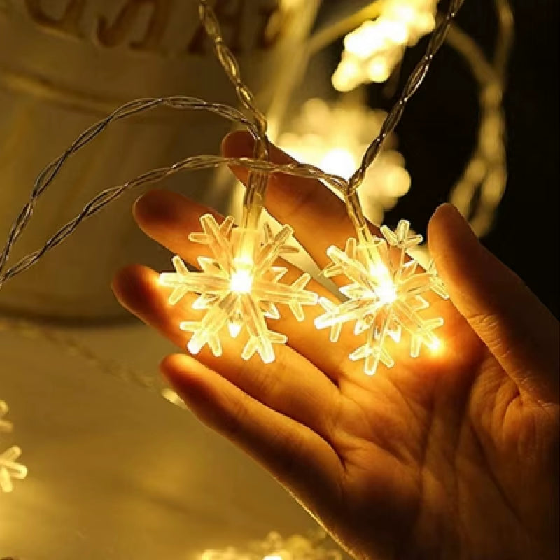 Snowflake LED Light Merry Christmas Tree Decoration for Home Garland Wreath Ornament Table Decor 2020 Navidad Xmas Gift New Year